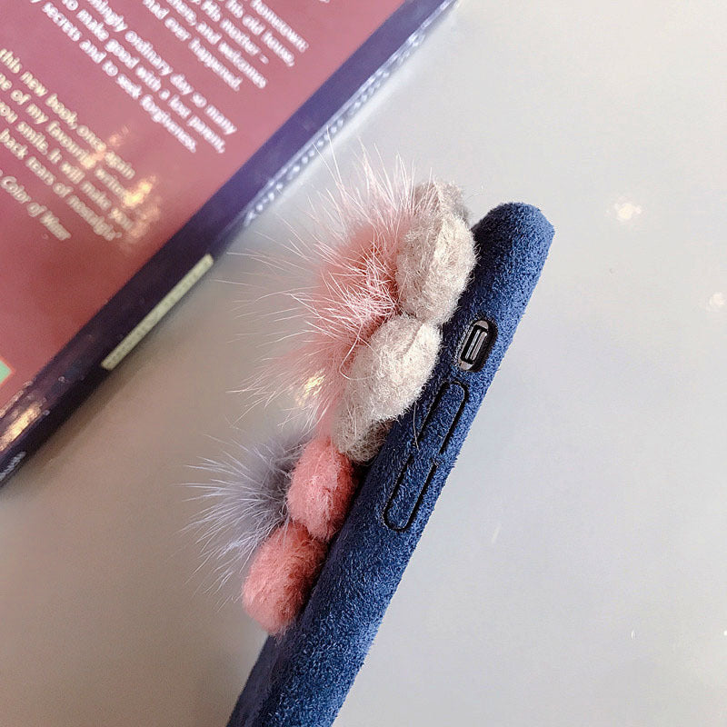 Plush Mink Flower Apple 11 Mobile Phone Case IPhone8plus Autumn Xsmax Protective Cover 7 Suitable For XR