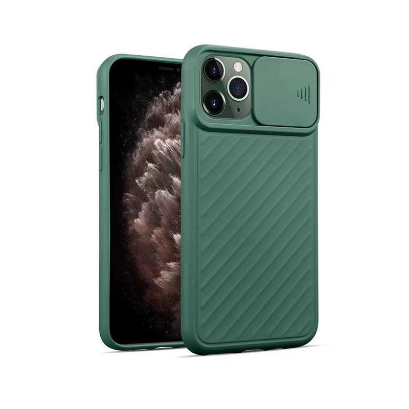 Simple Lens Sliding Cover Mobile Phone Case IPhone11pro Max Creative Pure Color Tpu Apple X Protective Cover Applicable