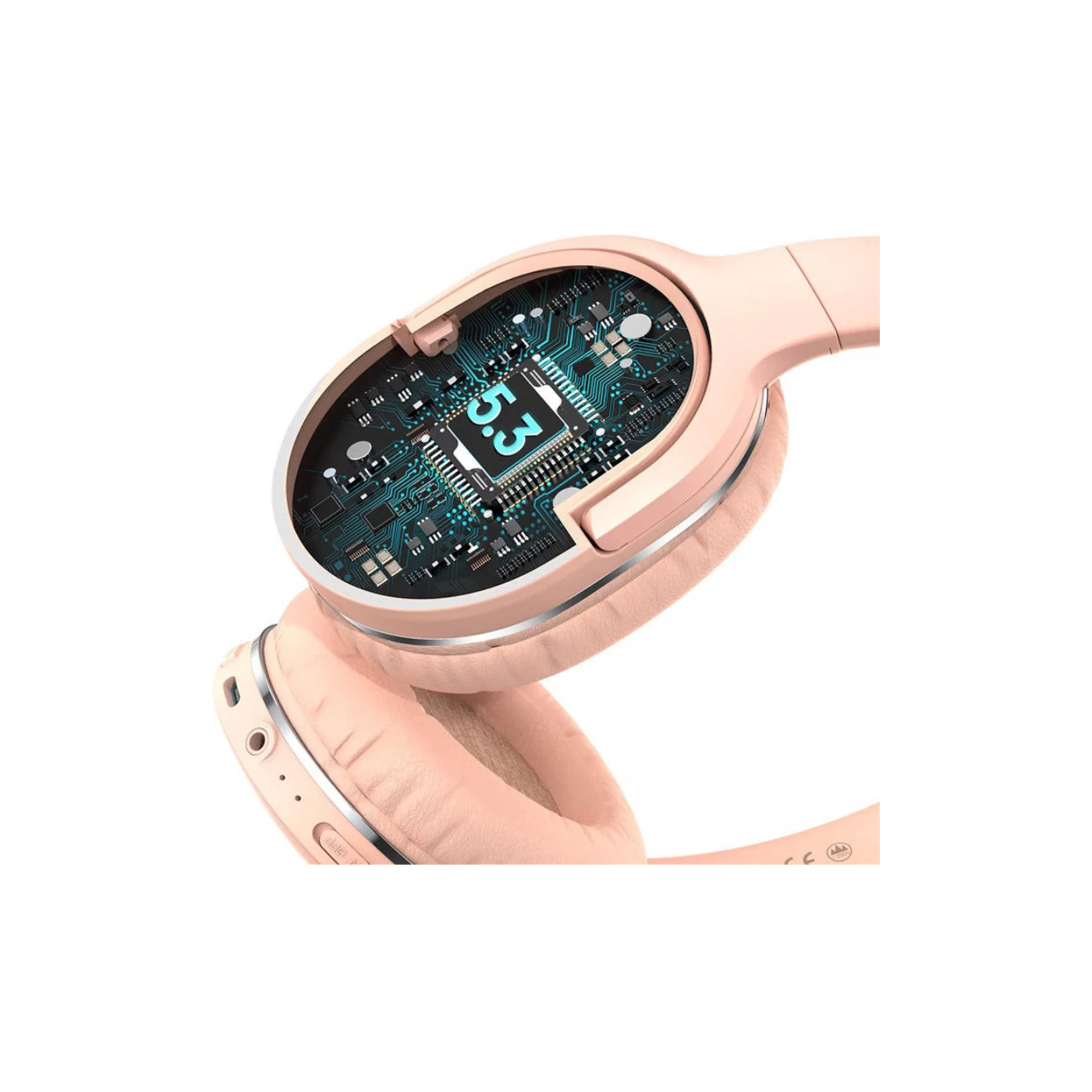 Baseus Encok D02 Pro Wireless Bluetooth Headphones – Rose Pink | Foldable & Comfortable Design