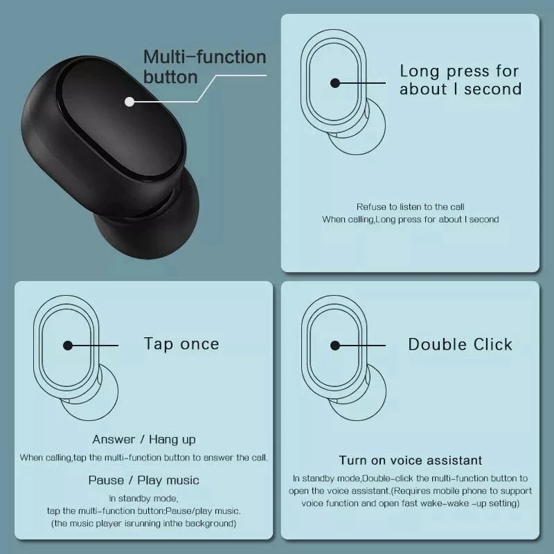For Xiaomi Redmi Redmi Airdots 2/S/3 Wireless Bluetooth Headset Redmi In-ear Headphones