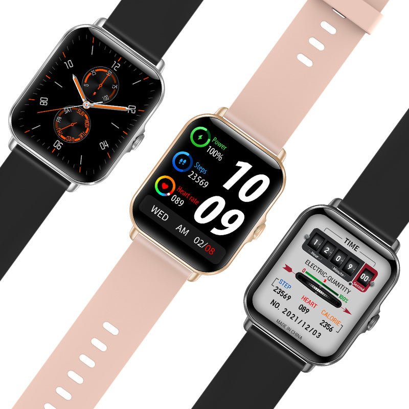 L21 Bluetooth Call 1.69 Full Touch Screen Voice Assistant Blood Oxygen Blood Pressure Heart Rate Music 3rd Generation Smart Watch Ring