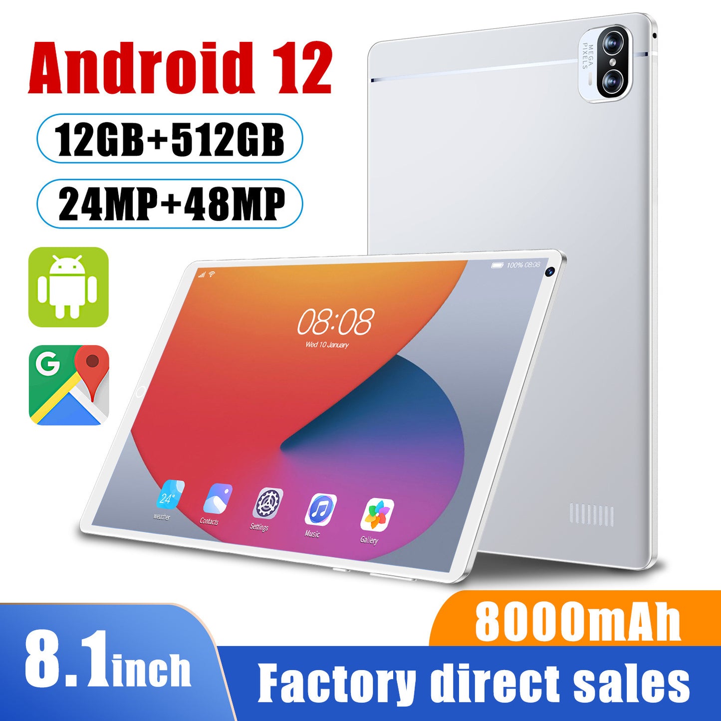 8 Inch Tablet Computer Children's Intelligent Learning Game 4g Call Wifi Bluetooth