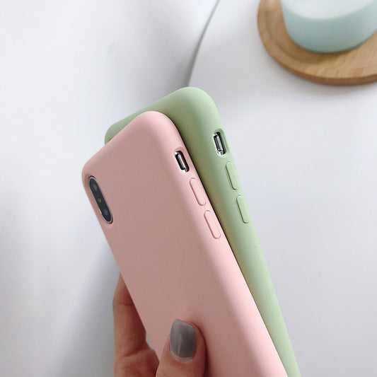 Apple Mobile Phone Liquid Silicone Shell Is Suitable For IPhoneXS MAX XR 7/8Plus 11 Skin Feel Smooth Real Silicone