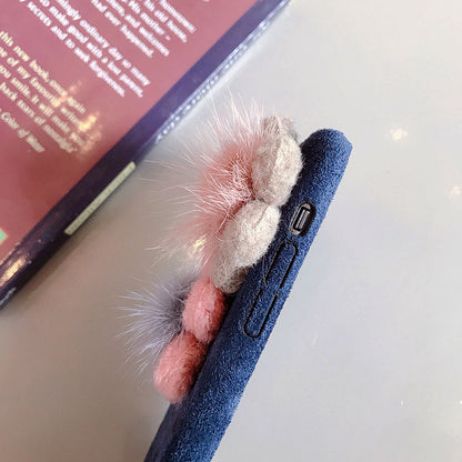 Plush Mink Flower Apple 11 Mobile Phone Case IPhone8plus Autumn Xsmax Protective Cover 7 Suitable For XR