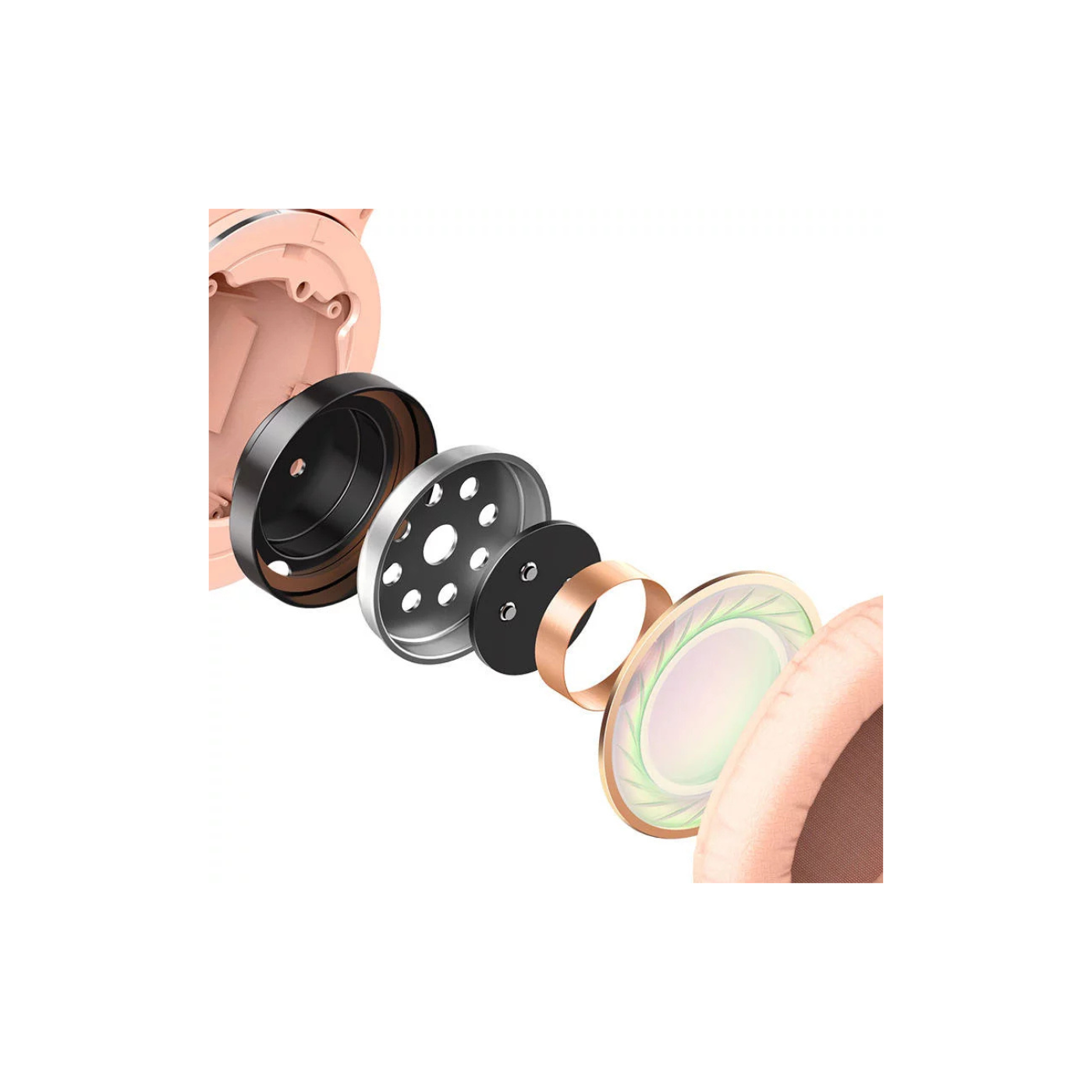 Baseus Encok D02 Pro Wireless Bluetooth Headphones – Rose Pink | Foldable & Comfortable Design