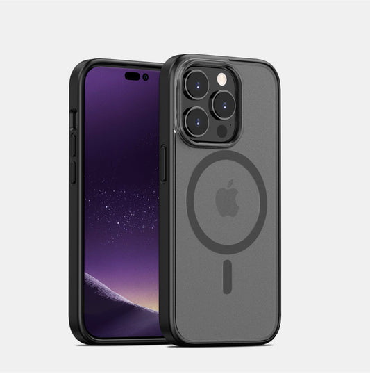 Apple 14 Magnetic Mobile Phone Shell Skin Feeling 13pro Oil Spray Protective Cover