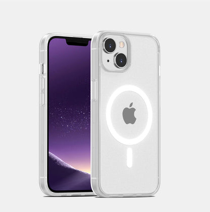 Apple 14 Magnetic Mobile Phone Shell Skin Feeling 13pro Oil Spray Protective Cover