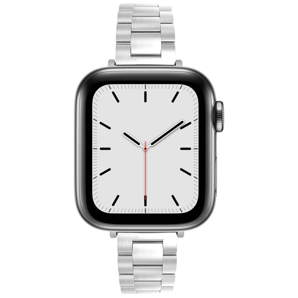 Suitable For Apple IWatch3/4/5/6 Generations Three Small Waist Style Stainless Steel Metal Strap